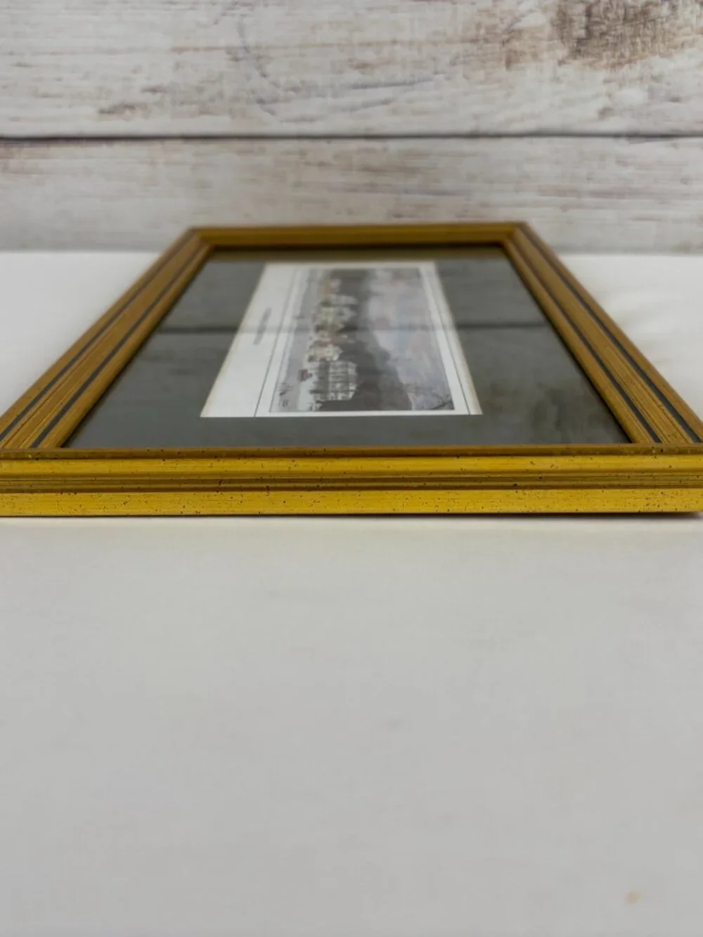 StockBridge At Christmas Norman Rockwell Small Gold Frame Print